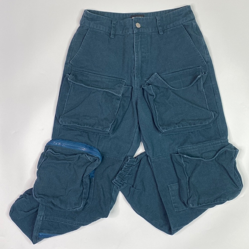 Prix Workshop Blue Cargo Jogger Pants Size Small Women's